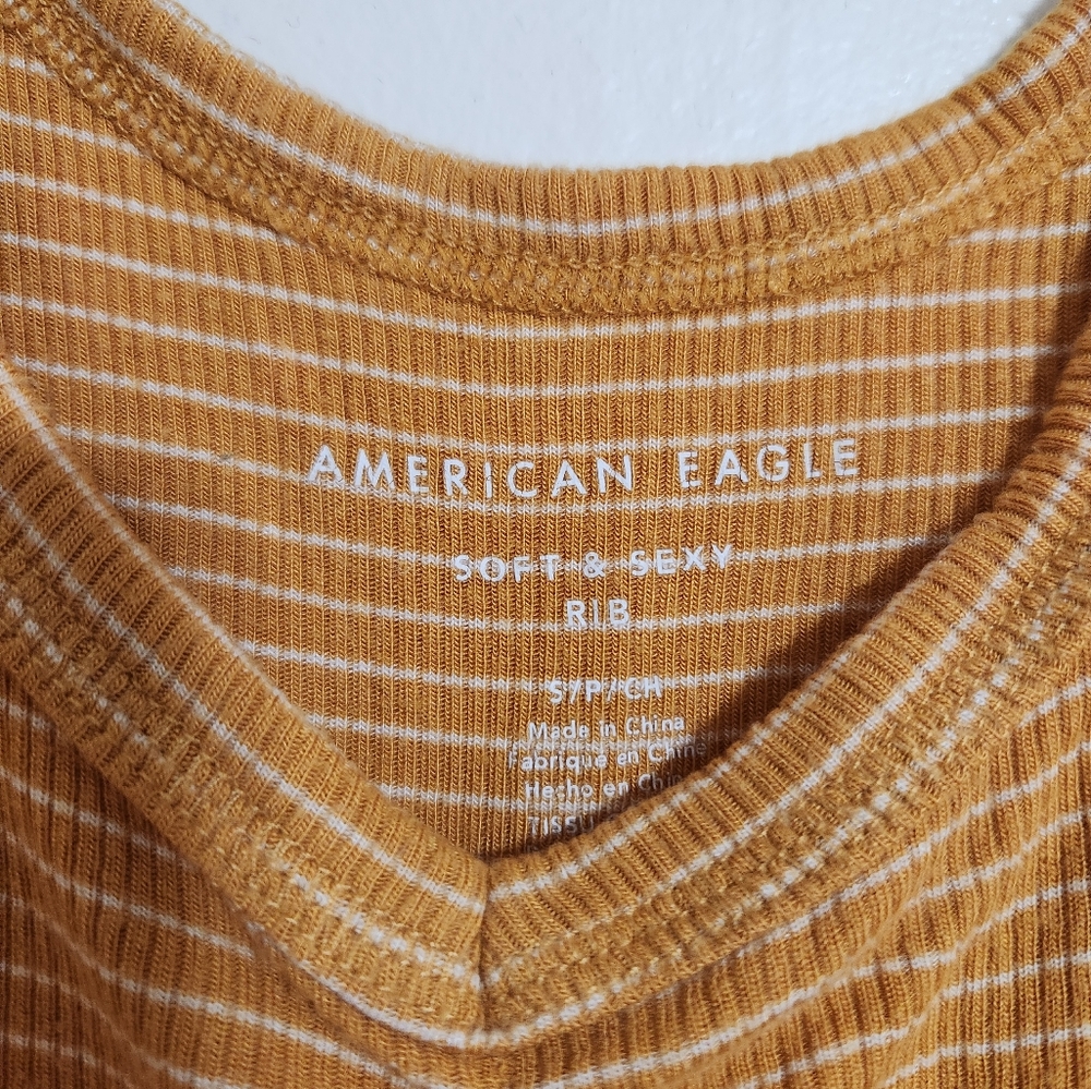 Mustard Ribbed Women's Top - Picture 2 of 3
